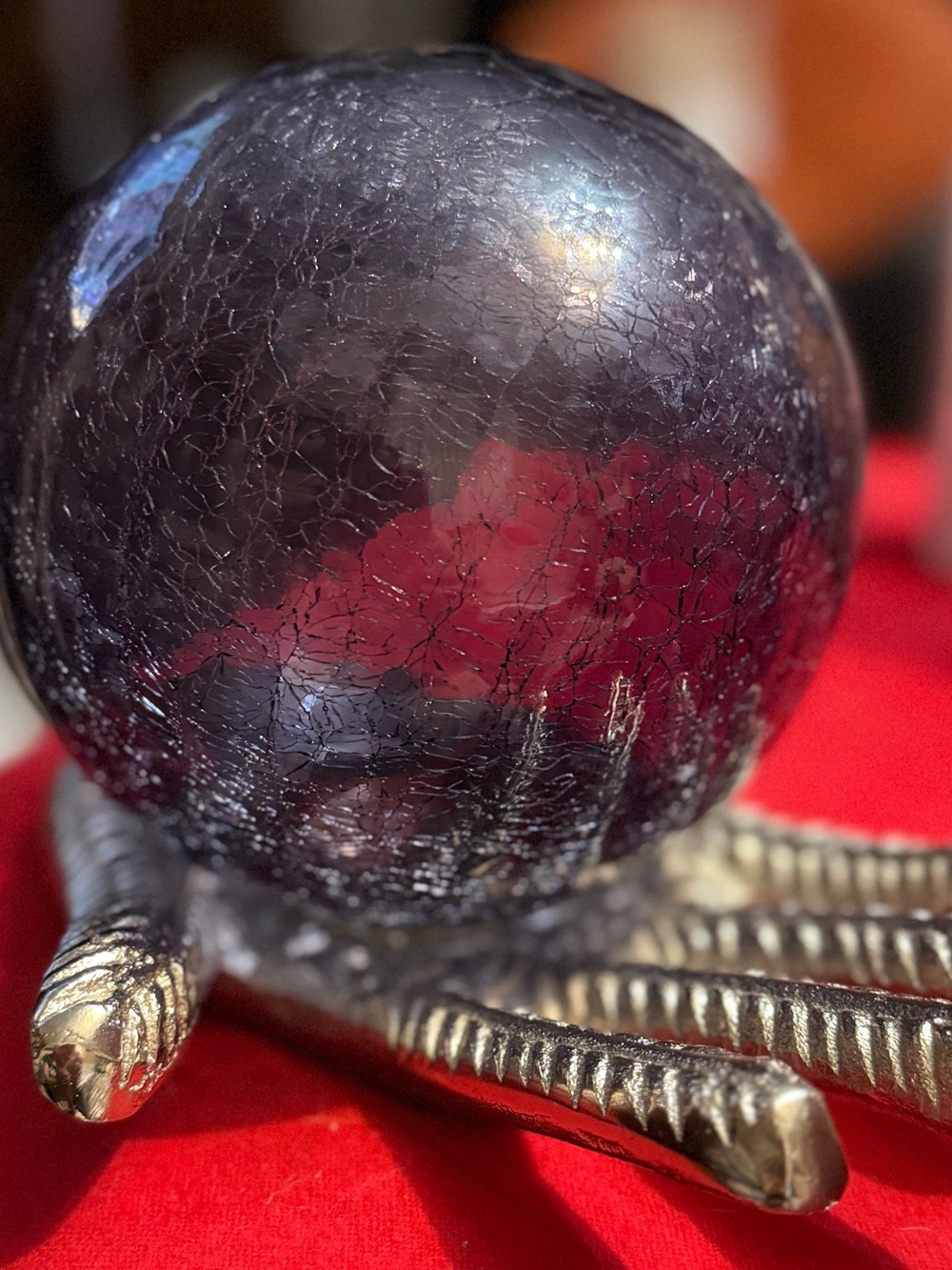 CRYSTAL ball with Skeleton Hand